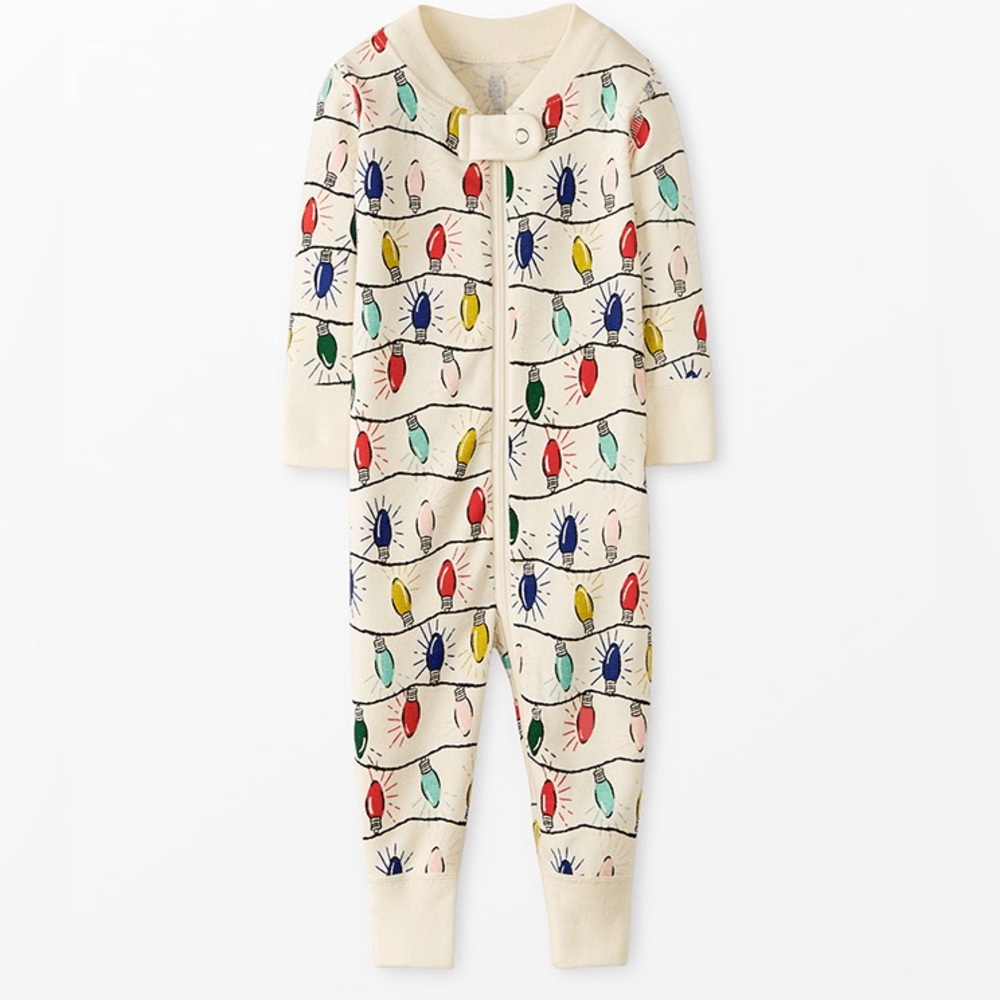 (3) Hanna Andersson Baby Zip Holiday Sleeper PJs